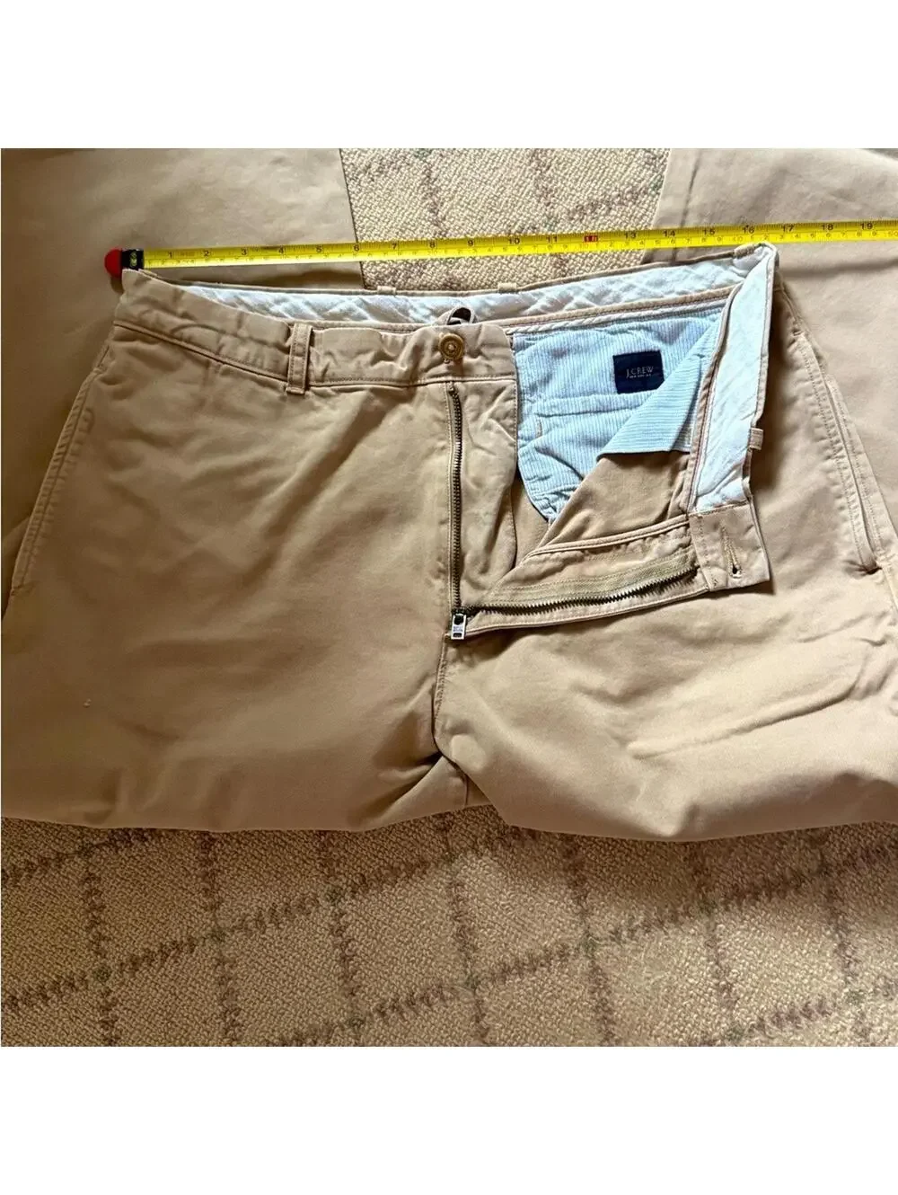 Vintage J. Creew Broken In Chino Relaxed Fit British Tan 35 x 32